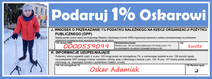 Przekaż 1% Oskar Adamiak