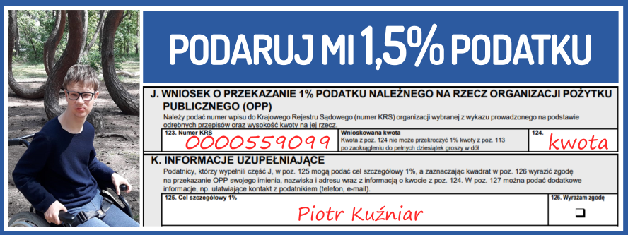 Przekaż 1.5% Piotr Kuźniar